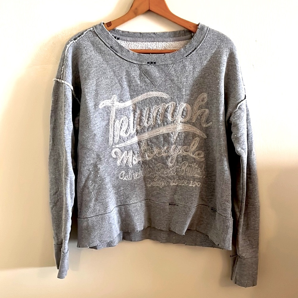 Lucky Brand Triumph Distressed Sweatshirt